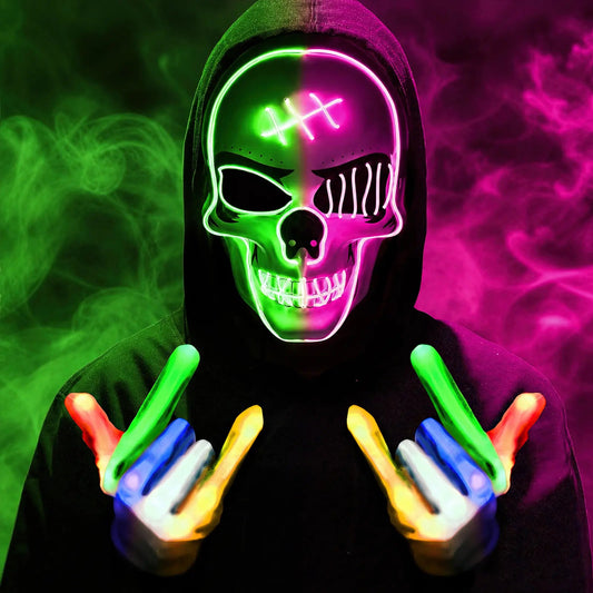 Halloween LED Maske – Gruseliger Totenkopf